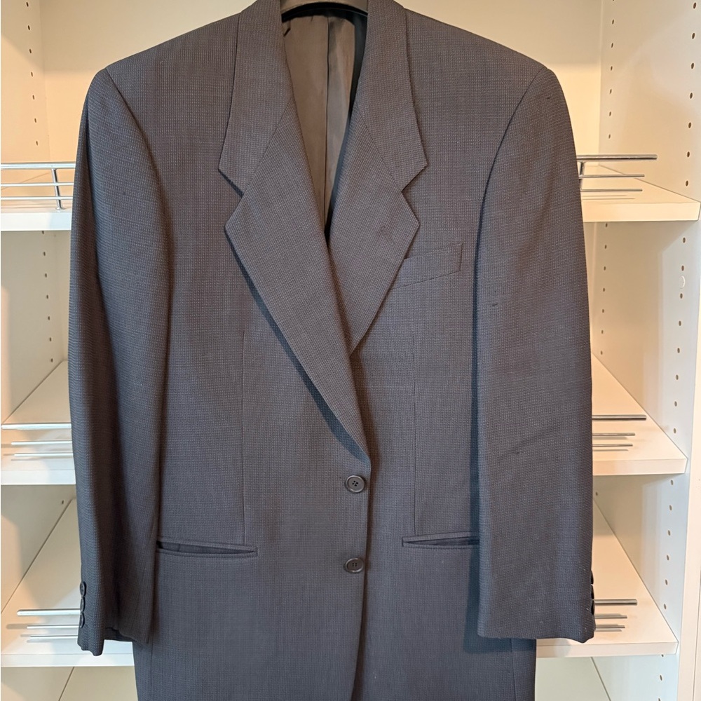Giorgio Armani Charcoal Virgin Wool Blazer